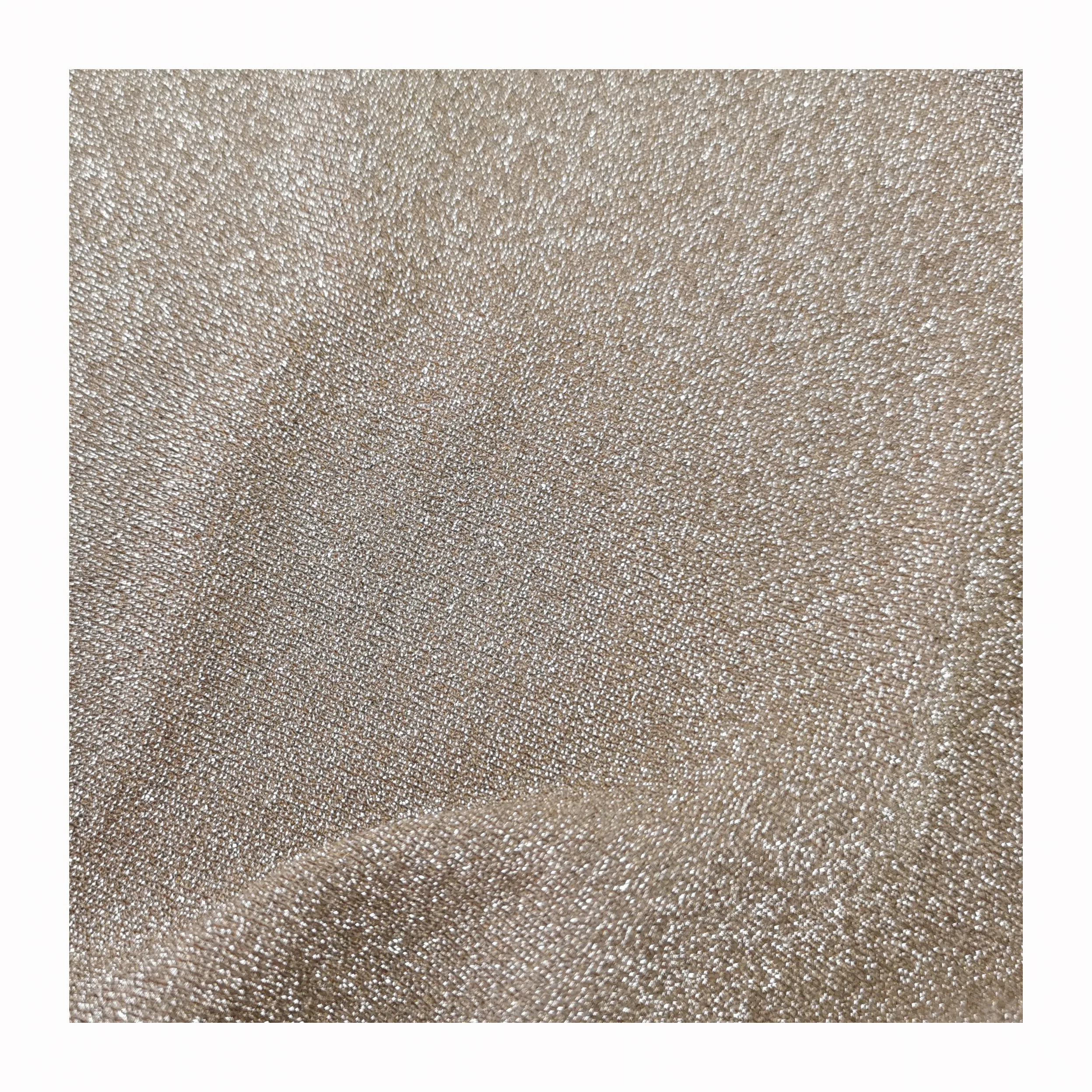 OEM accept  solid color nylon polyester fabric knitted shinny fabric for dress