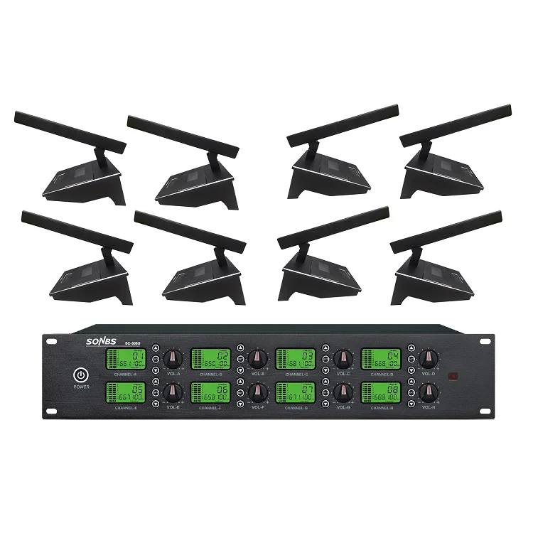 Wireless microphone conference desktop microphone system wireless microphone system uhf