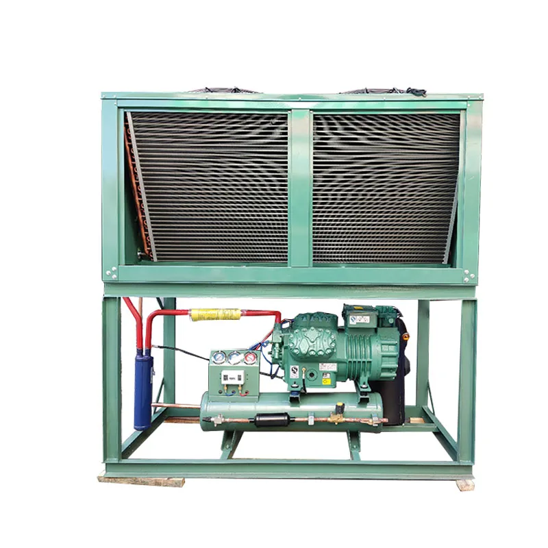 Big Project V Type Condensing Unit Walk In Ultra Low Blast Freezing Unit For Oversea Fish And Seafood