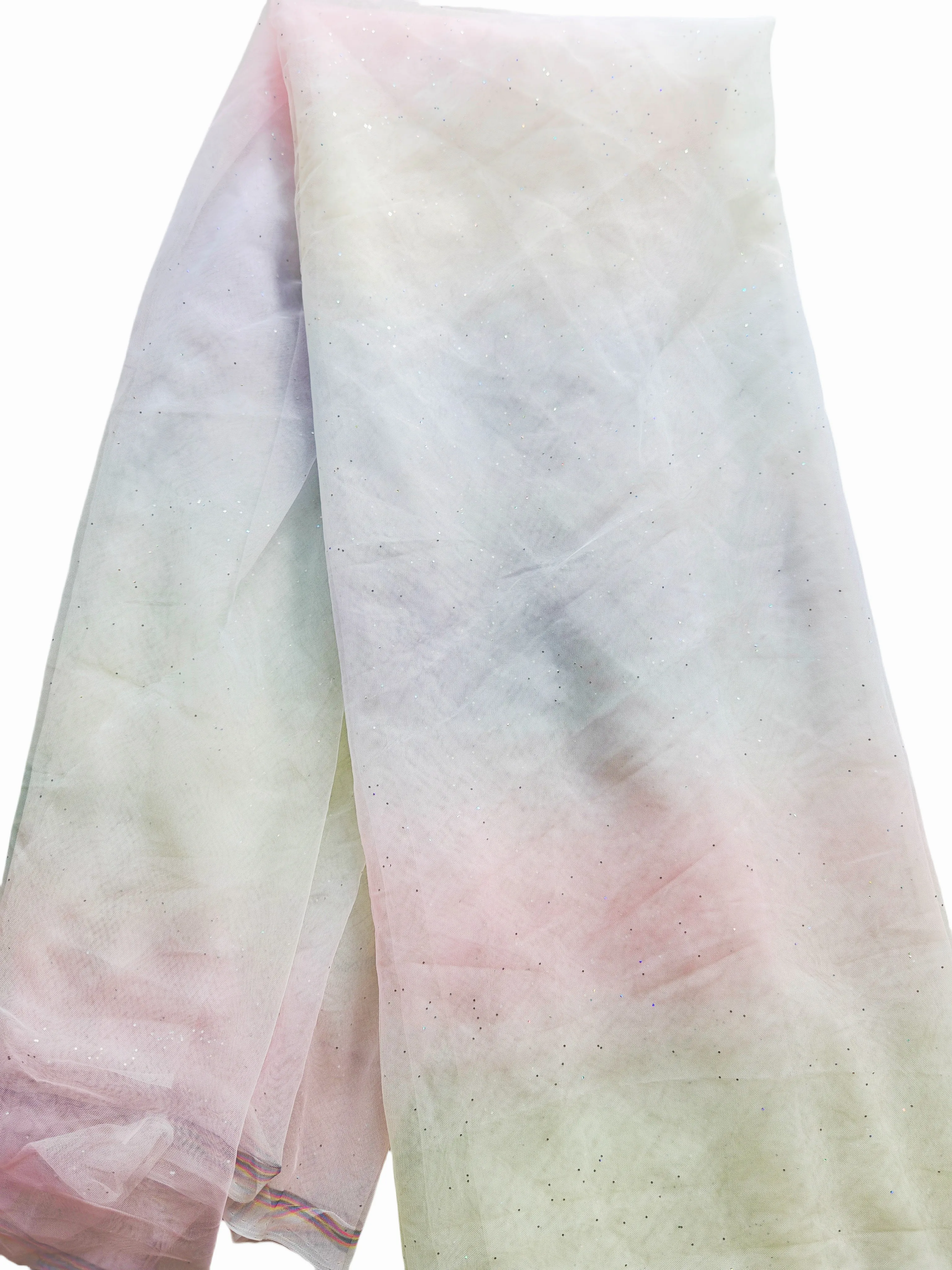 Rainbow Tulle-Print Mesh Dress 100% Nylon Lace Fabric Breathable and for Lingerie Garments Costumes Toys for Girls and Boys