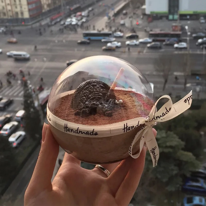 Wholesale Transparent Mousse fruit Cake Box Disposable Tiramisu dessert container ice cream cup