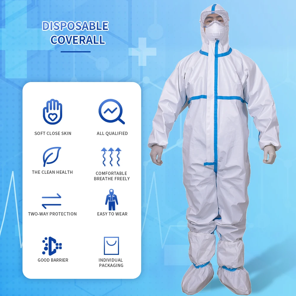 Medical Personal Protective Disposable PPE Coverall Body Protecting PPE Kit