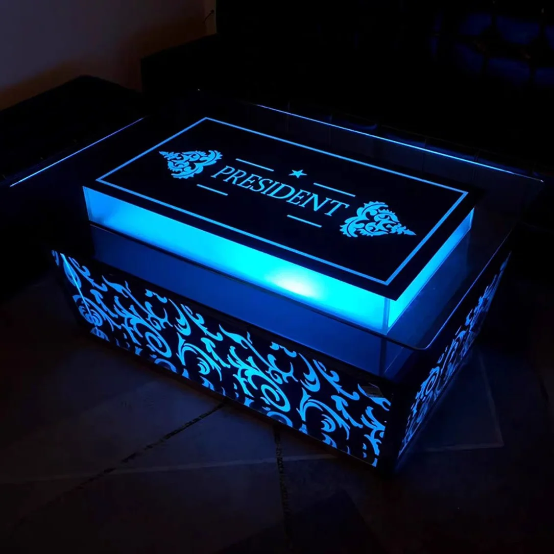 New Arrival High Quality Cool Bar Furniture Nightclub Ktv Night Club led Cube Table Wholesale Hookah Lounge Furniture