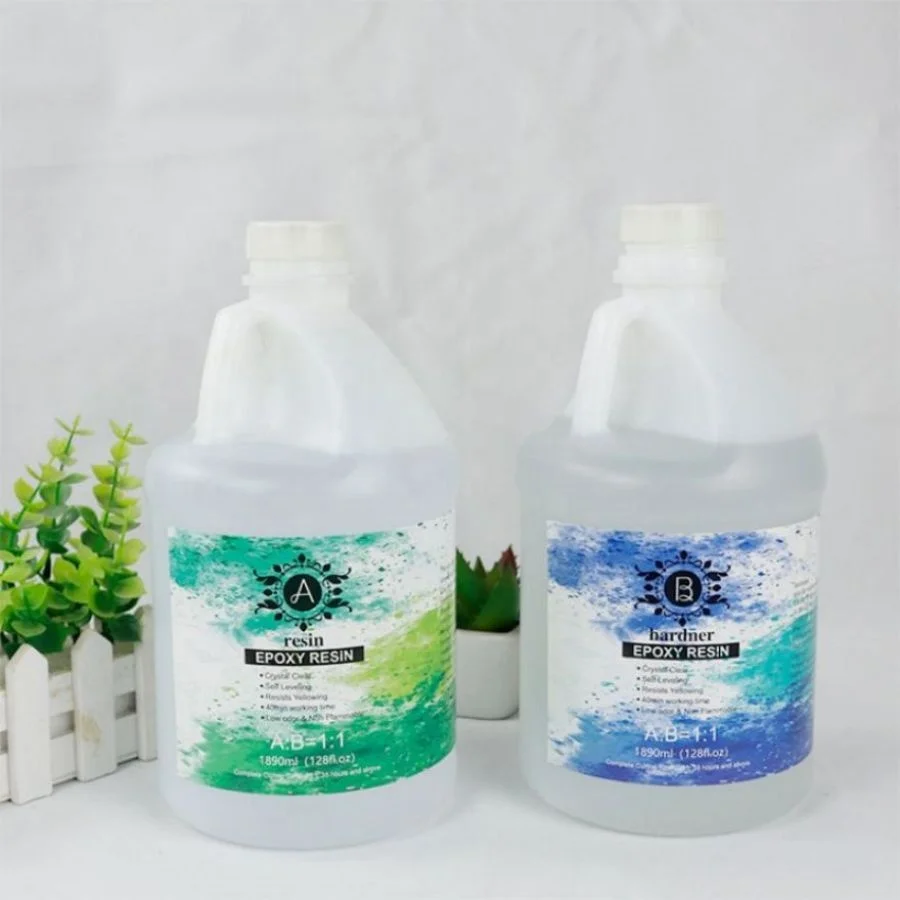 Супер прозрачный жидкий стеклянный эпоксидный клей 2 части литой эпоксидной смолы