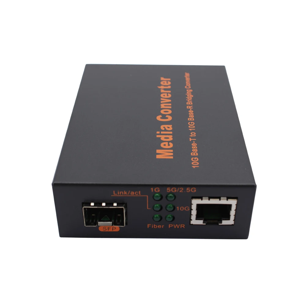 OEM 10 г SFP + в RJ45 волоконно-оптический медиаконвертер DC12V 100/1000/2.5 г/5 г/10 UTP до порт