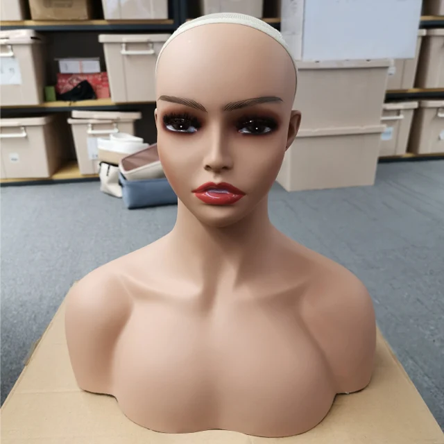 Wholesale Mannequin realistic mannequin Upper-Body head for wig display stand