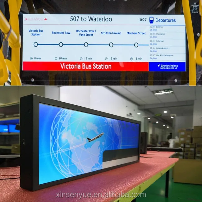 37 Inch Indoor Android System Ultra Wide Stretched Bar LCD Advertising Display
