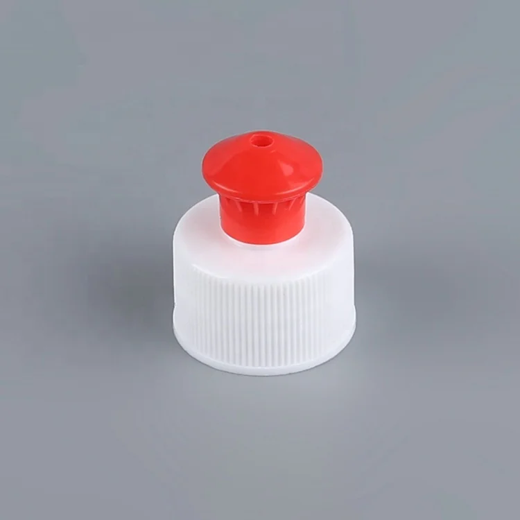 China plastic bottle cap manufacturer 24/410 cheap push-pull cap