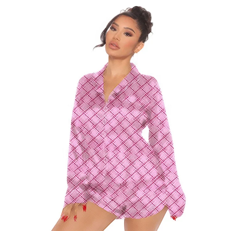2023 Designer Print Satin Silk Pajamas Sets Nightwear For Women Luxury 2 Pieces Long Sleeve Pyjamas Short Set