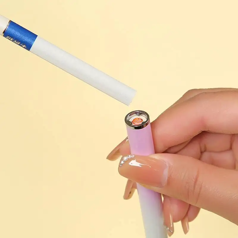 2024 красочные градиентные пары зарядка через USB зажигалка салфетка аксессуары для курения перезаряжаемые зажигалки сигарет