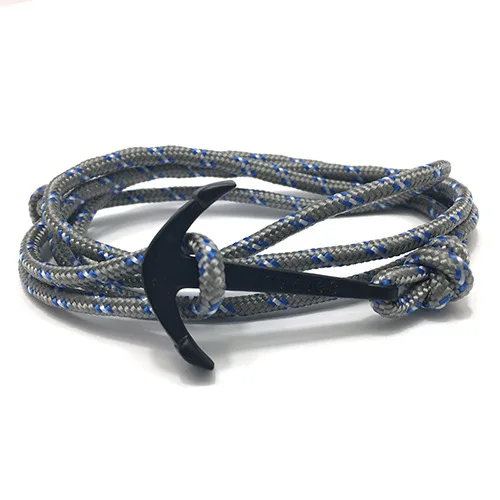 Hot selling pirate ship anchor bracelet Viking handmade woven navy jewelry wholesale