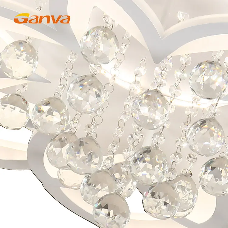 Zhongshan Modern Flower Design Surface Living Room Dining Room Acrylic Led Ceiling Light