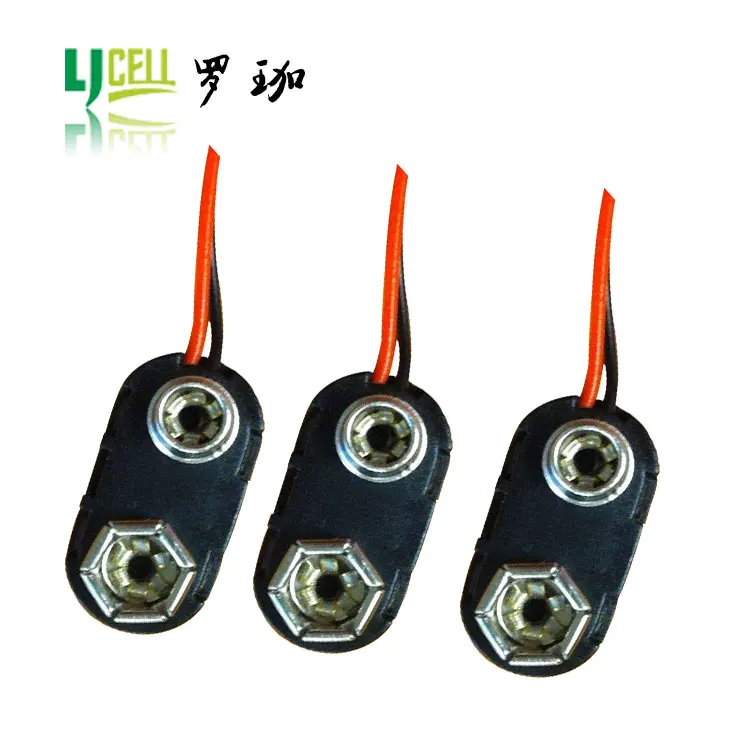I-Type and T-Type Soft/Hard Plastic Battery Case Holder Battery Contact Seat with wire connector for 9V 6LR61/6F22 Battery