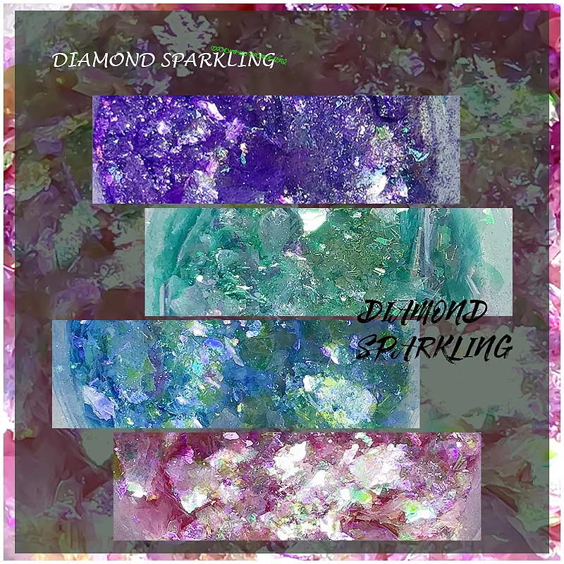 BOKO  Hot Selling Magic Color Shifting Chunky Flakes Nail Art Aurora Chameleon Pigment Flakes