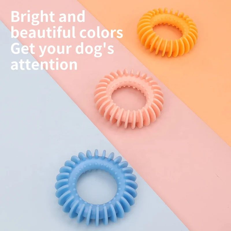 Hot Sale Beef Flavor Rubber Indestructible Pet Dog Chew Toy for Aggressive Chewers Teeth Cleaning Dog Toothbrush