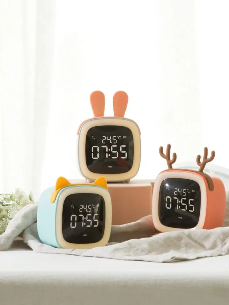 Shower Head Timer Cute Pet Cat Headband TV Alarm Clock Multifunctional Clock With Temperature Display Timer Clocks for Classroom