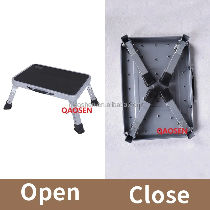 Stainless steel one-step stepping stool