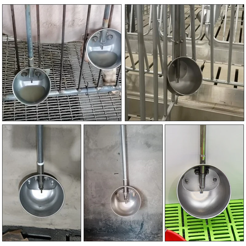 Поилка из нержавеющей стали для свиней, утолщенный автоматический питьевой фонтан для свиней, оборудование для фермы, 304