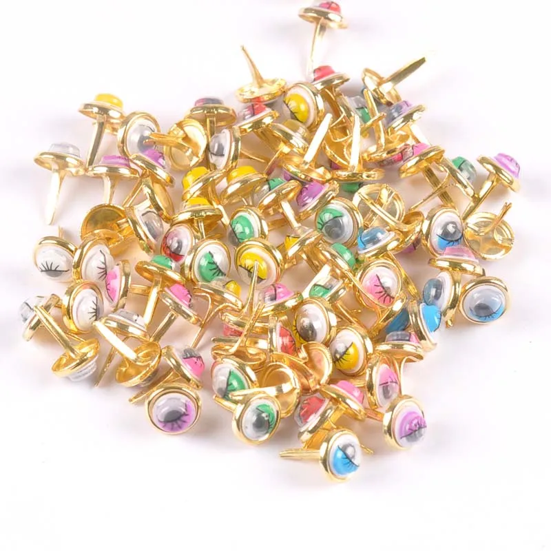 4.5 * 8 4.5*11 5*8mm Multicolor Split Pins Pastel Metal Brad Fasteners Mini Brads for DIY Crafts Projects Scrapbooking Office