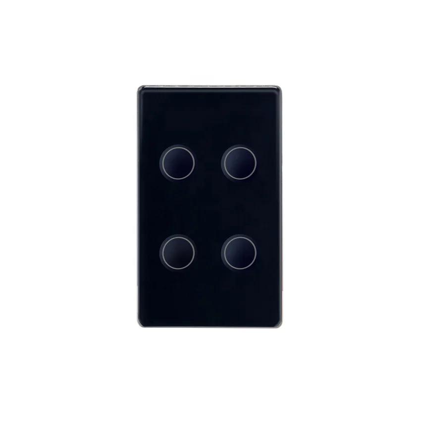 2022 US Standard Concave Touch Button Light Switch Zigbee Wifi Smart Wall Switches