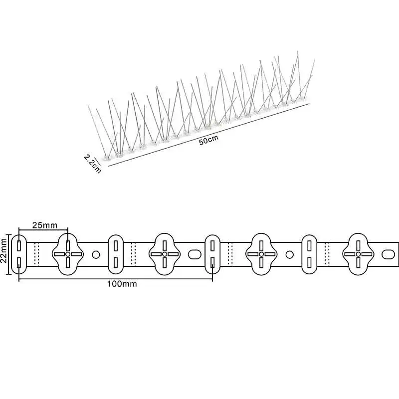 Effective against birds scare single joint control bird spike plastic bird spike