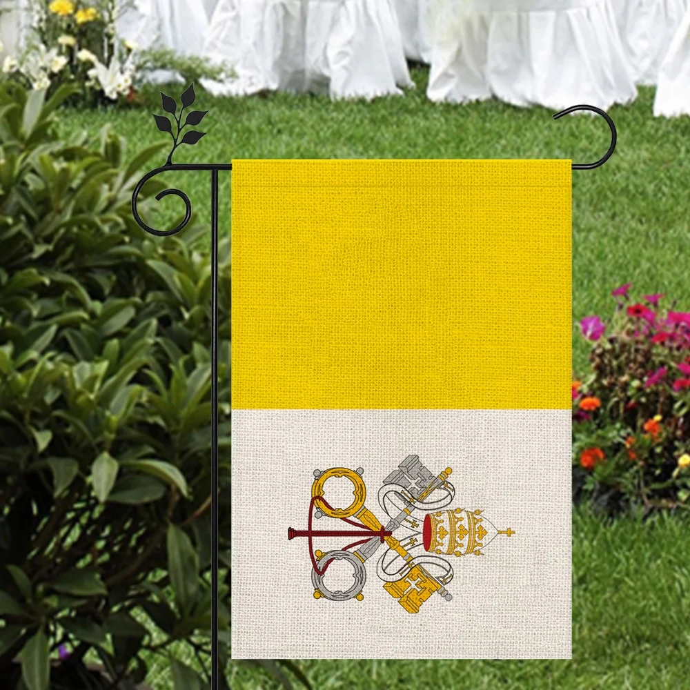 Best-selling Vatican  Garden Flag  Unique Atmosphere Decoration Can Be Customized 18*12 In