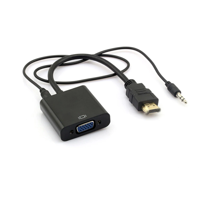 HDTV TO VGA Adapter  cheap price 1080P HDTV to VGA Adapter male to female Audio Video Cable
