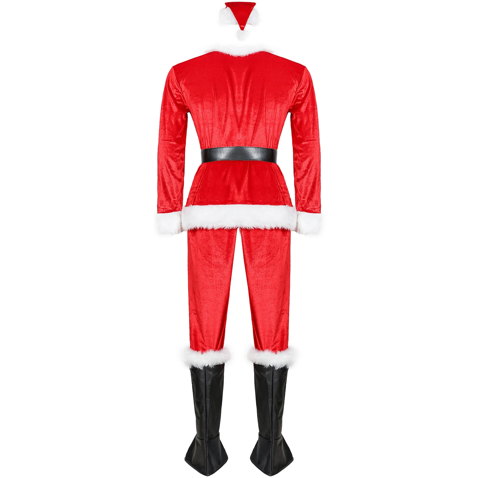 2021 autumn and winter warm and thick adult Santa Claus costume baby big red Halloween Santa Claus costume set hot sale