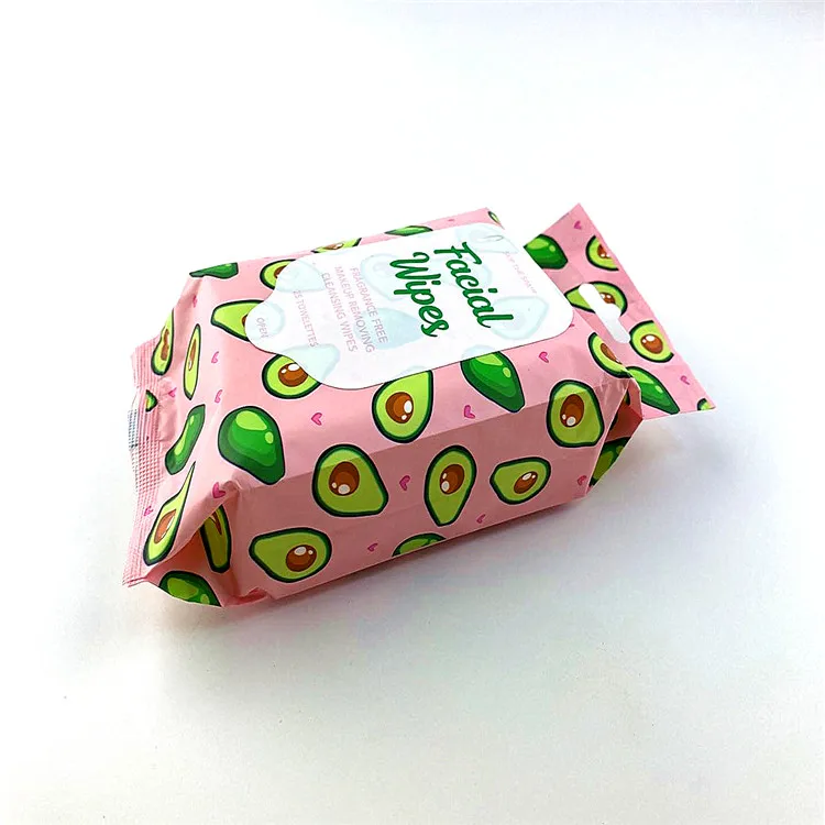 25cts Private Label OEM Organic Natural Biodegradable Makeup Remover Facial Cleansing Cosmetic Wet