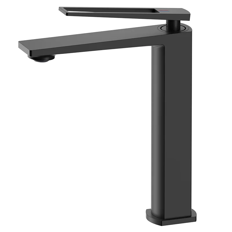 BTO Bathroom black basin faucets brass casting hot and cold dual control countertop mounted water tap