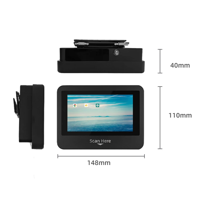 Rugged Android Terminal 2D Barcode Scanner Android 11 Label Bar Code POE Scan ER200