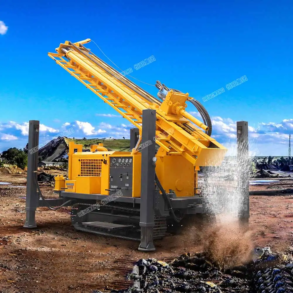 hengwang crawler 600m 500m 400m 300m 200m 100m pneumatic borehole water well drilling rig sand drilling machine