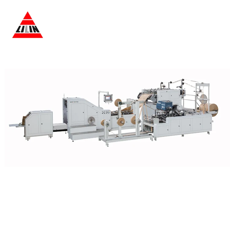 LSB-330-F бумажные пакеты для производства бумажных пакетов с квадратным дном ручкой применимо к покупкам