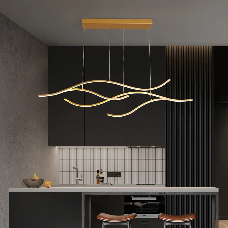 Badu Simple Indoor Lighting Dining Room pendant lighting Modern Gold Chandelier