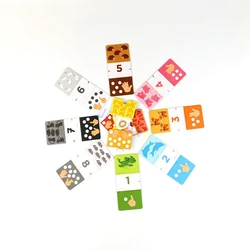 Custom Animal Educational Domino Flash Cards Jigsaw Puzzles for Kids Number Cognition Brain Training Top Quality