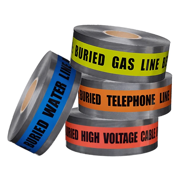 MANCAI Customizable Underground Warning Tape Tracer Wire Detectable Underground Warning Tape