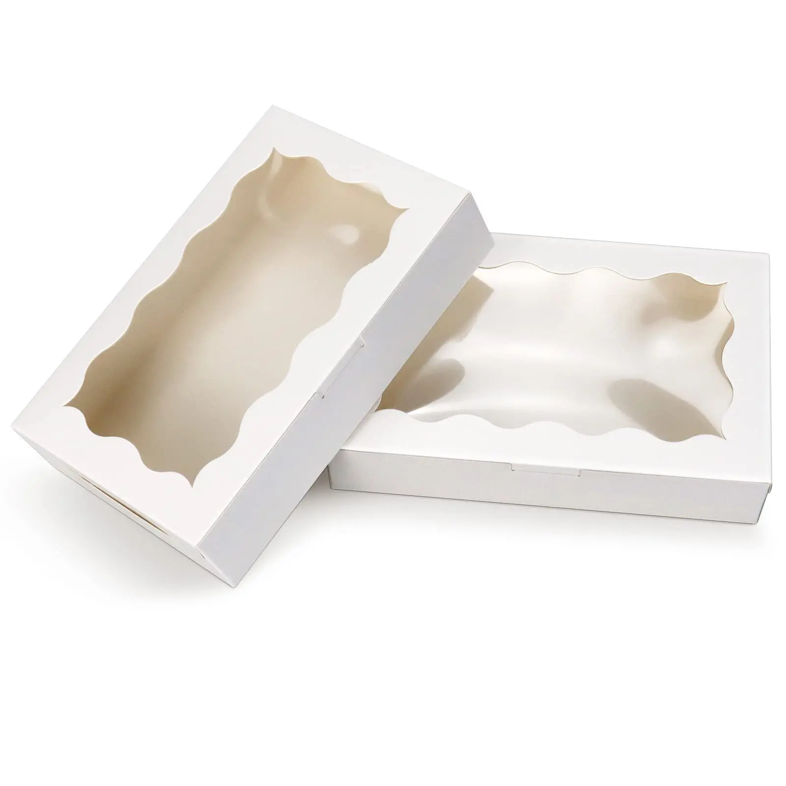 Custom Pie Donuts Cookies Eco Friendly Food Grade Kraft Paper Packaging Boxes with Window