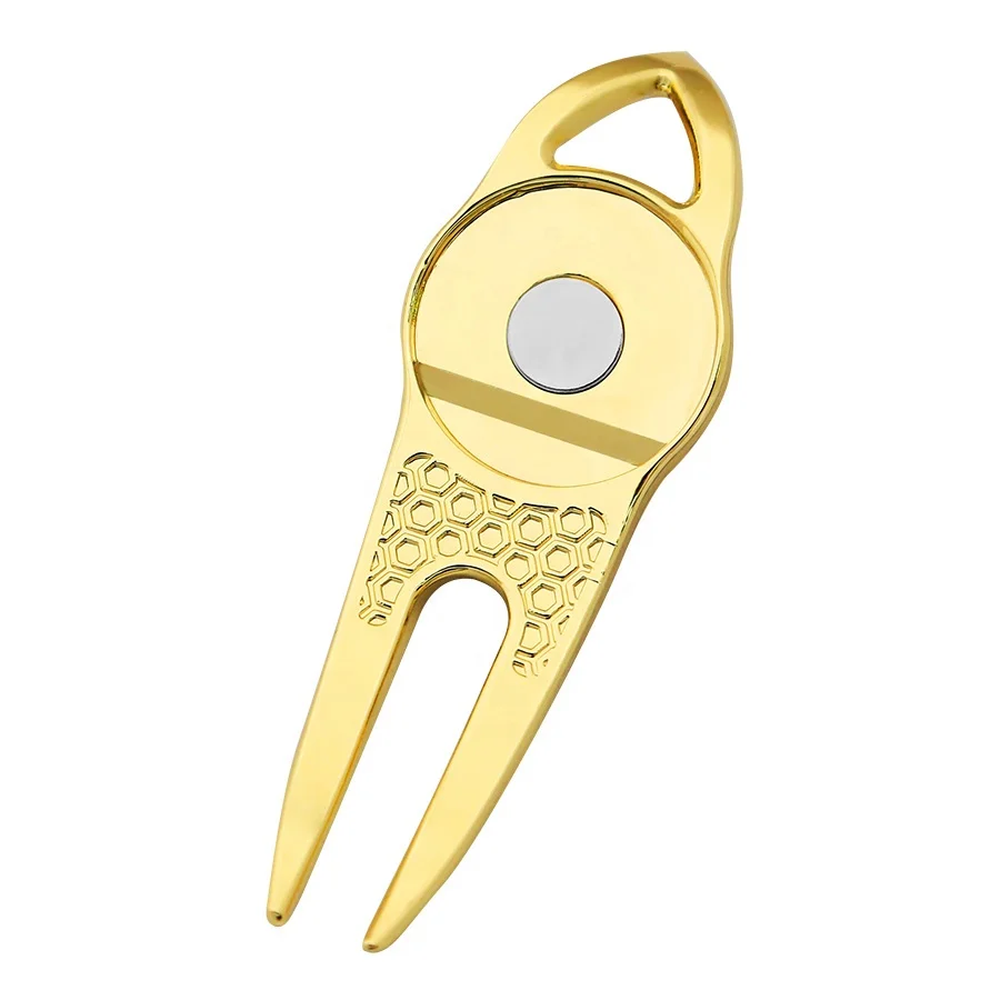 Factory Direct Multifunctional Bottle Openern Can Opener Golf Divot Pitch Repair Tool with Custom Metal Golf Ball Marker