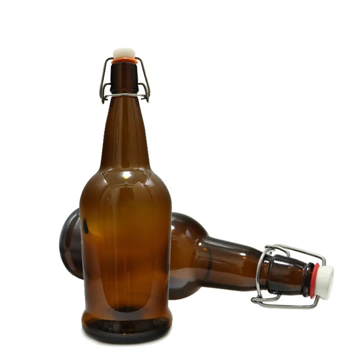 33oz 1000ml  Amber Clear Drink Beer Bottles Glass Swing Top Bottle