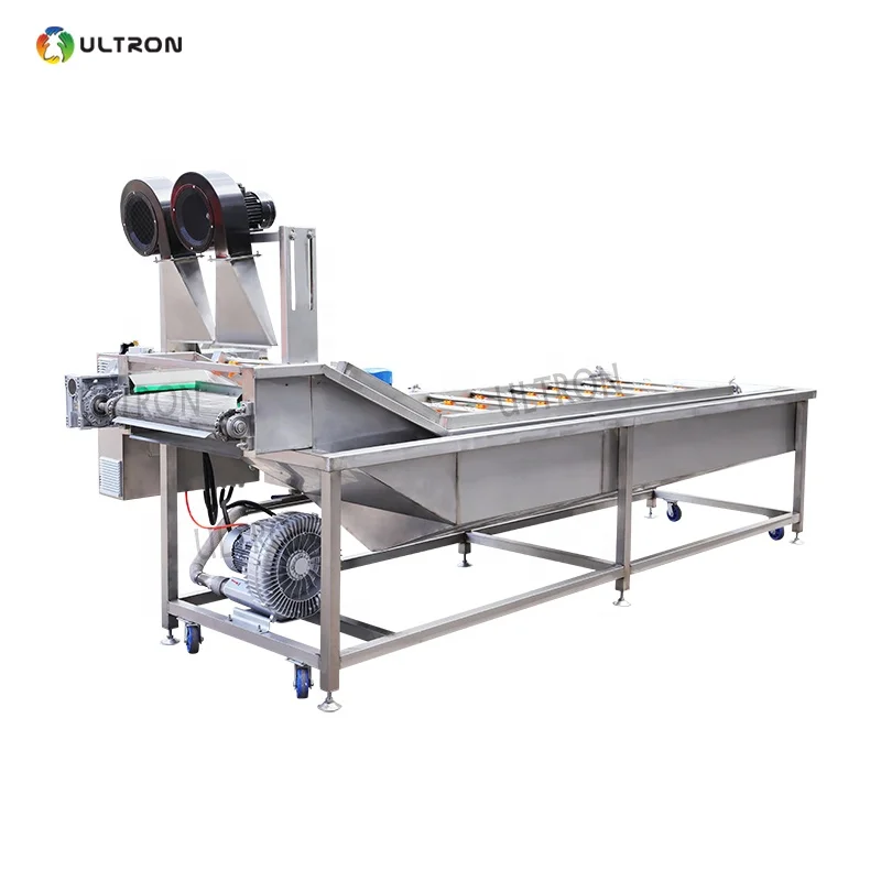 800 кг/ч Высокая емкость Овощной стиральной машины Пузыри воздуха для овощной обработки линии