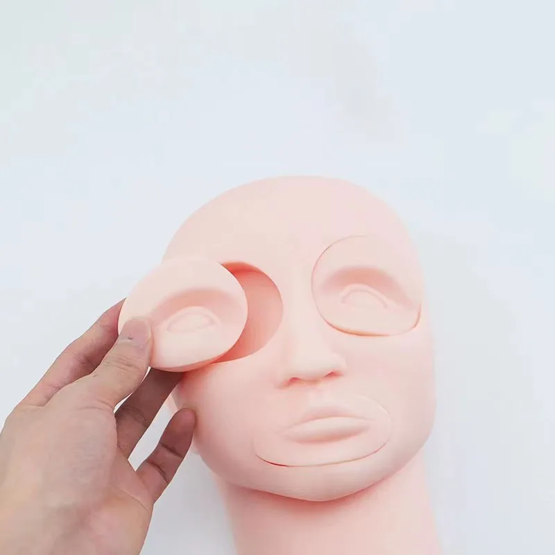 4D Face Skin Permanent Makeup Eye Lip Skin Tattoo Practice Head Skin