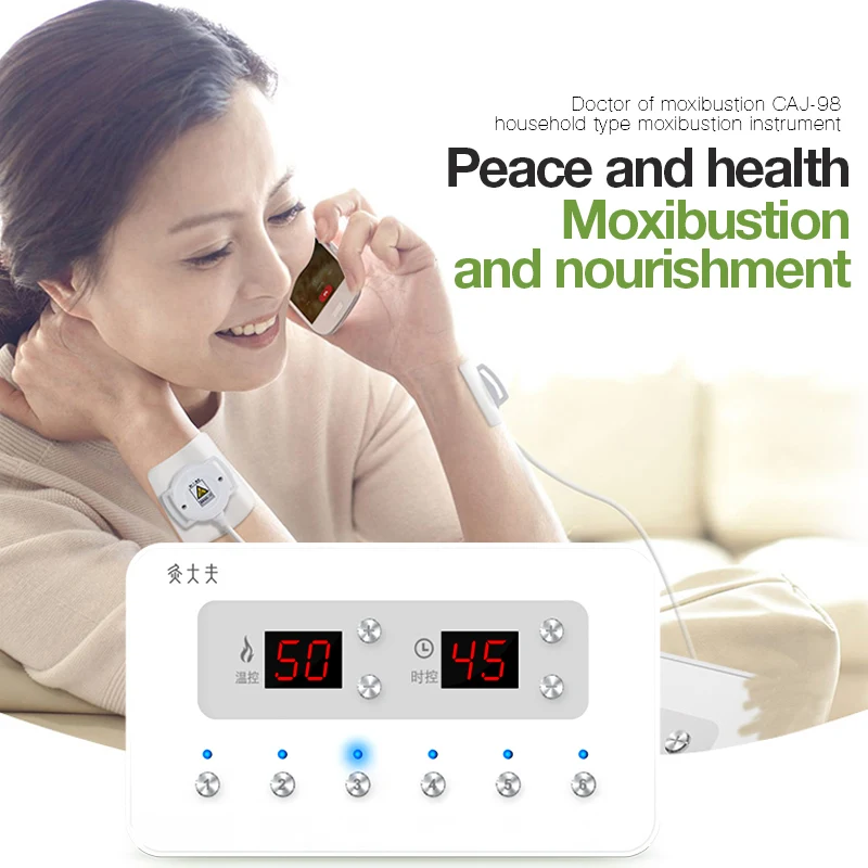 Электронный бездымный смарт-массажер Moxa Box Moxibustion Acupoint для шеи