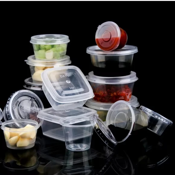 High Quality Disposable Plastic Sauce Container Good Price Outdoor Single Wall Packaging Box for desert