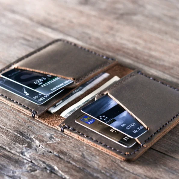 High Quality Blocking Bifold Credit Card Holder Mens Slim Money Wallet Front Pocket Wallet