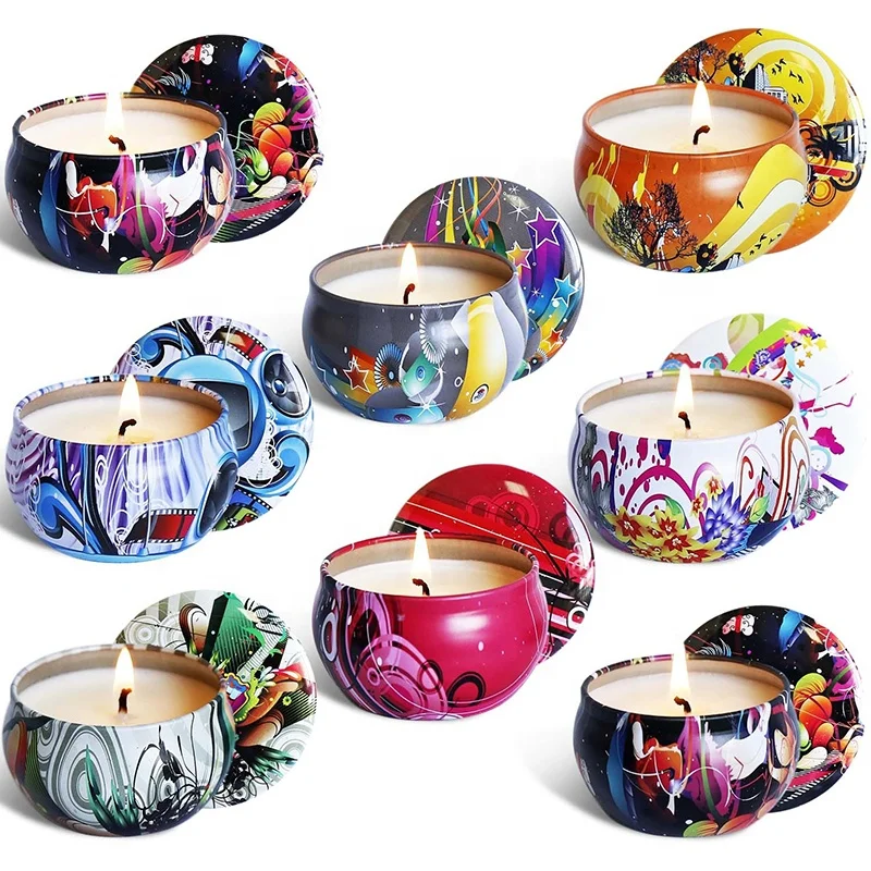Customized Wholesale Round Candle Tin Cans