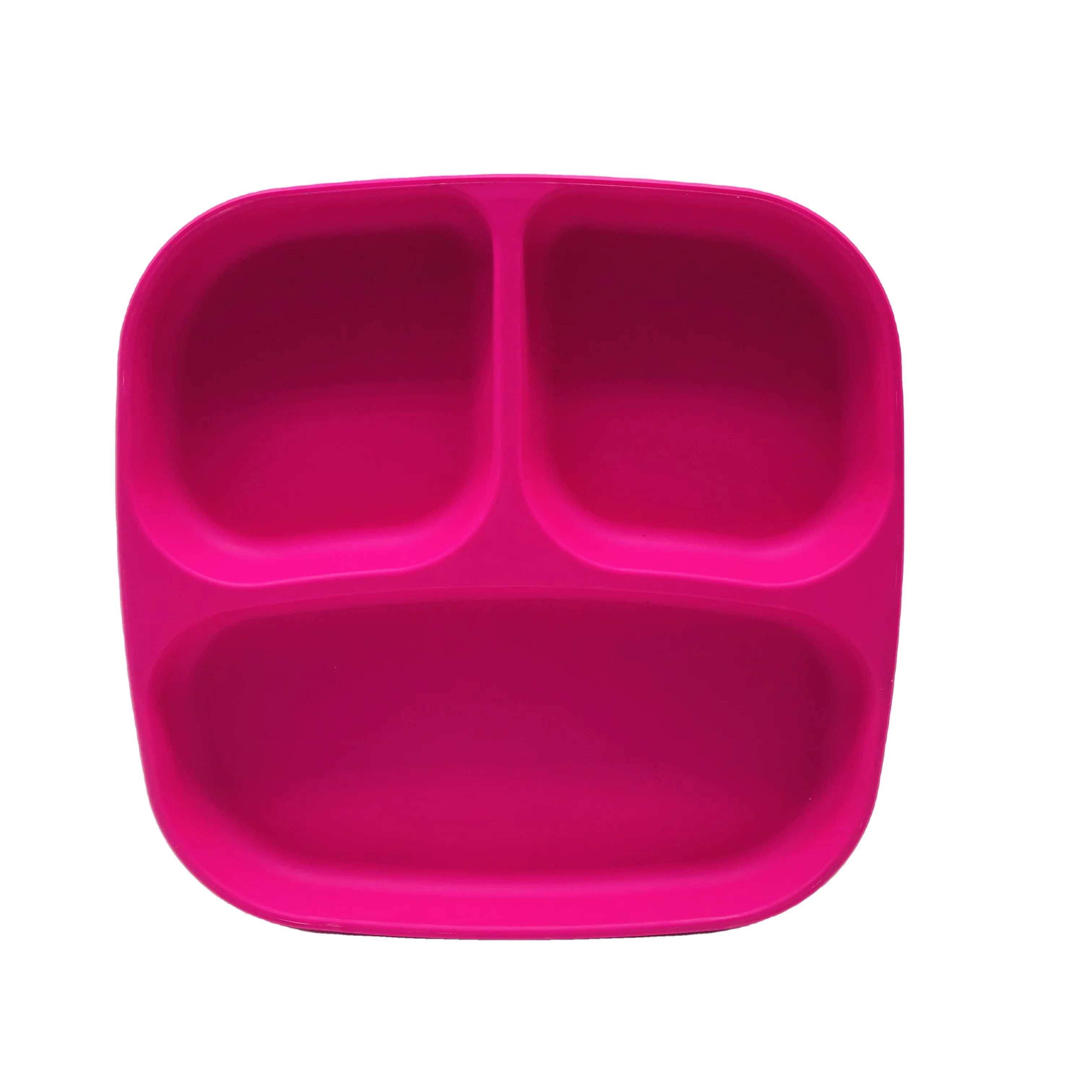 Bamboo fiber Divided Plate for Kids Toddlers Children Baby PLA Dinnerware set BPA Free  plates with dividers