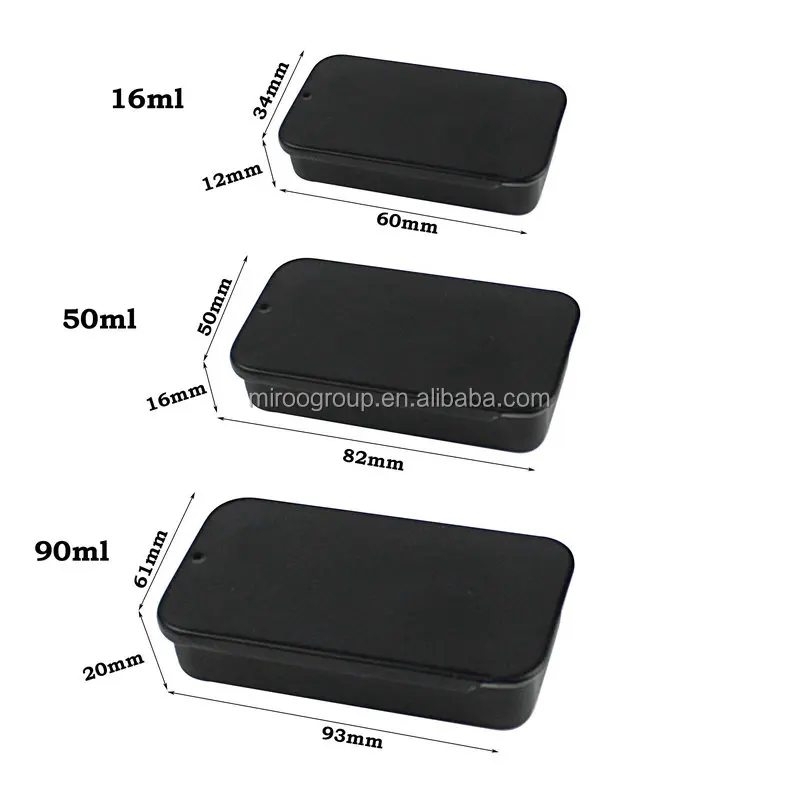 Portable Small Metal Tin Box Container Storage Case with Sliding Top for Drawing Pin Nail Art Bead Earring and Jewelry Craft