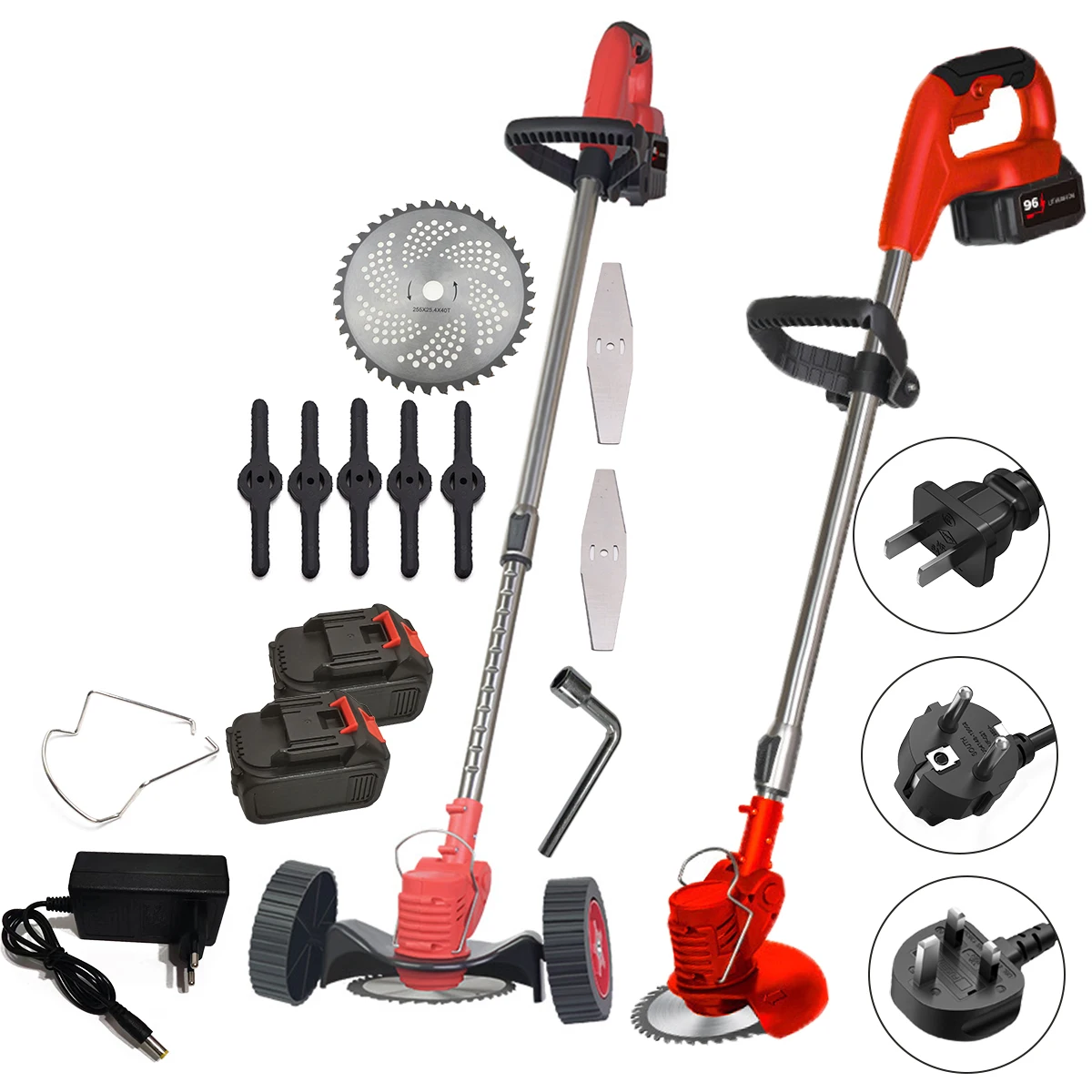 Cordless weed eater reel lawn mower skid steer power brushless dc 48v lawn mower motor lithium battery