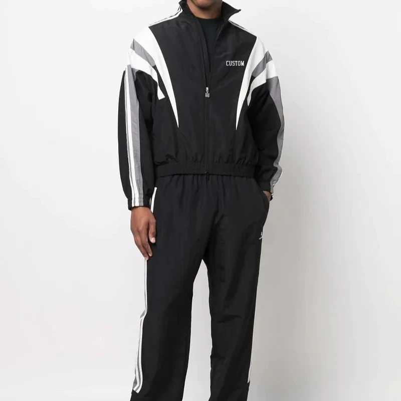 Sport Tracksuit Wholesale Set Joggers Sets Training Wear School Uniform Sportswear Winter Windbreaker Jacket Print for Men Woven