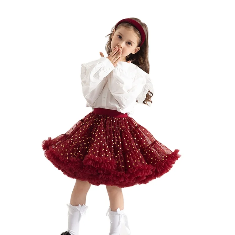 Fashion Kids girl short skirt tutu skirt baby pleated princess rainbow or solid ballet tutu skirts for girls kids
